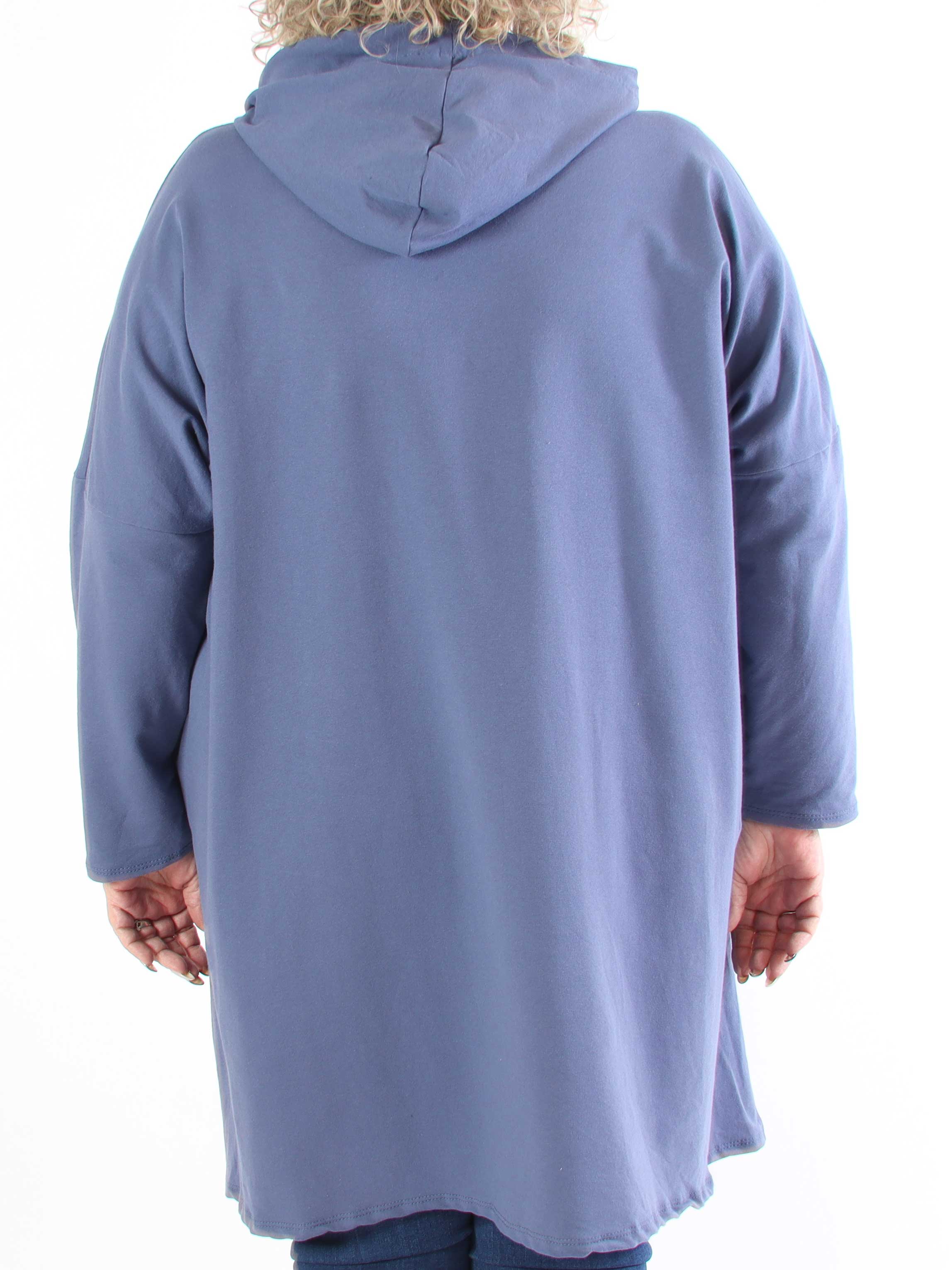 Vogue Hoodie - Hoodieklänning i plus size med mock neck